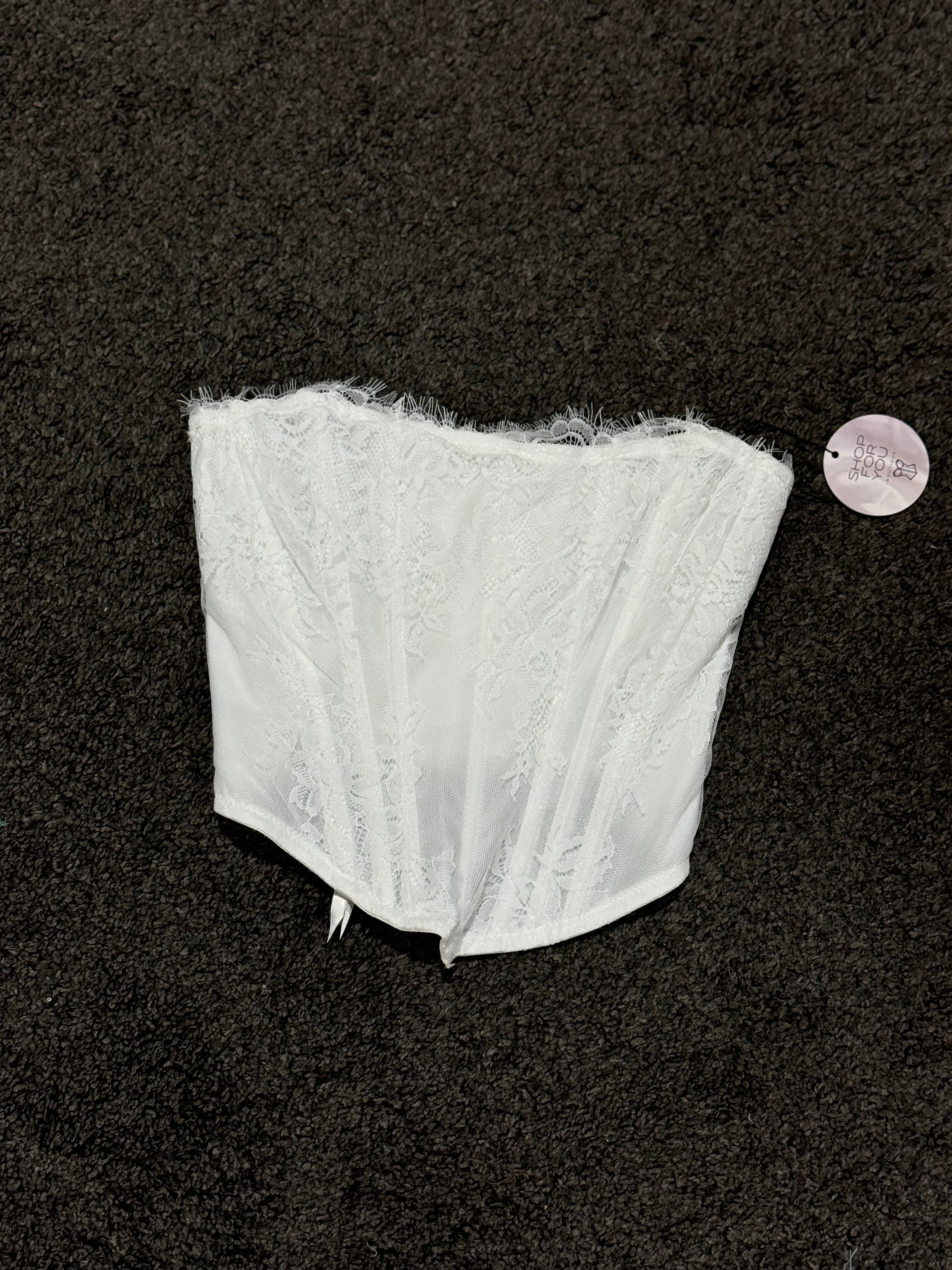 Corpetto pizzo white