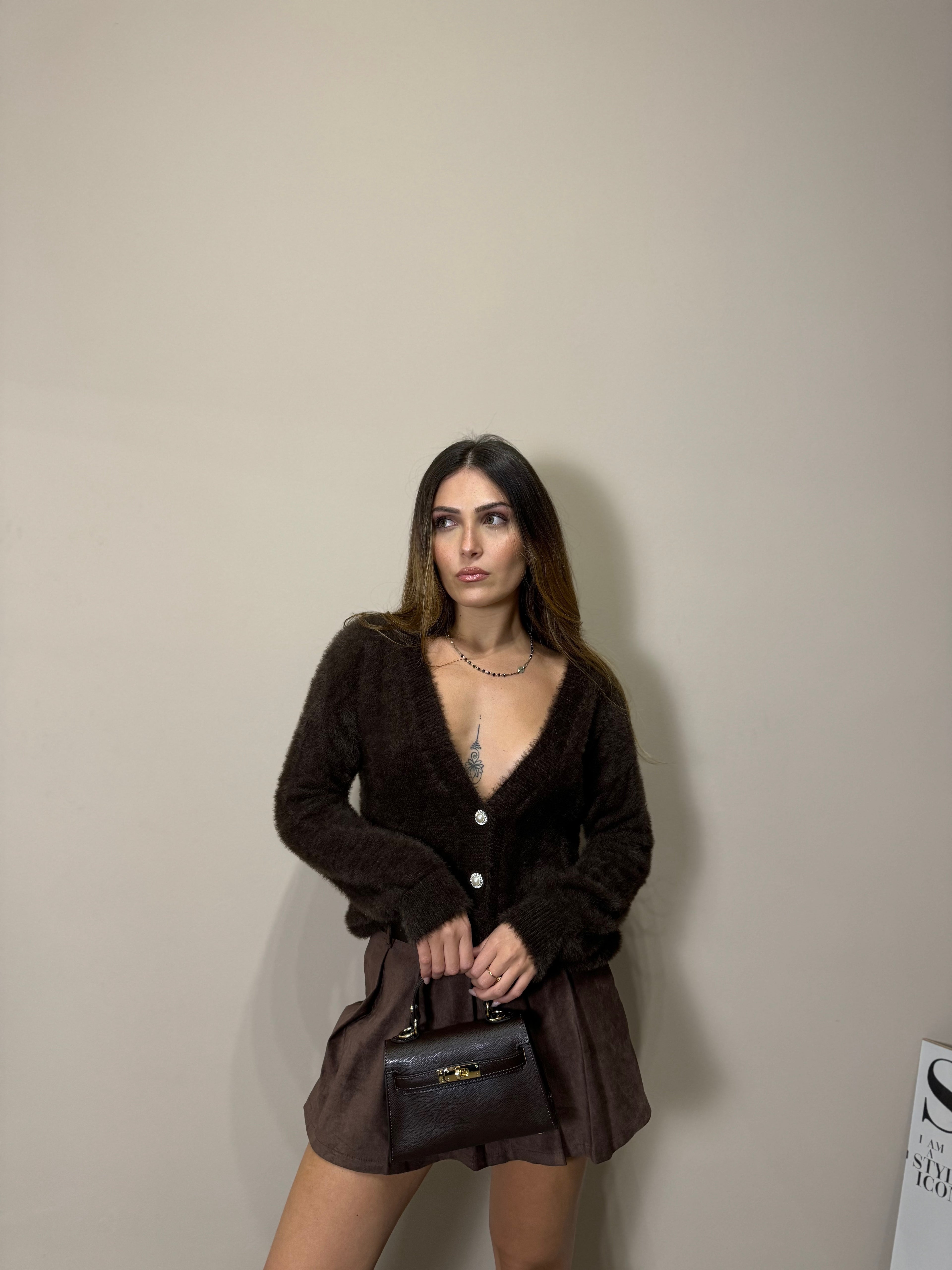 Cardigan peluchoso Power choco