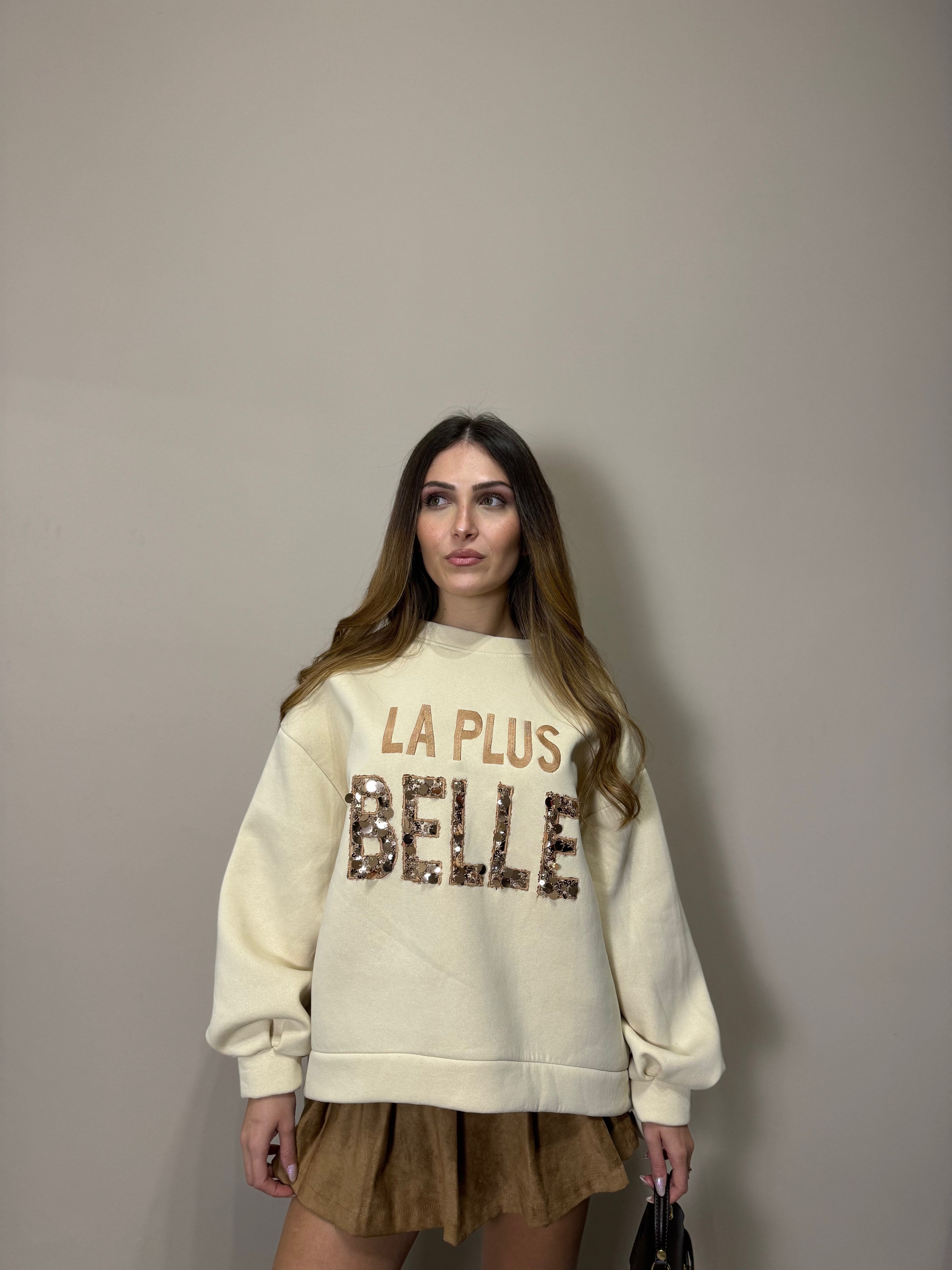 Felpona La Plus Belle crema