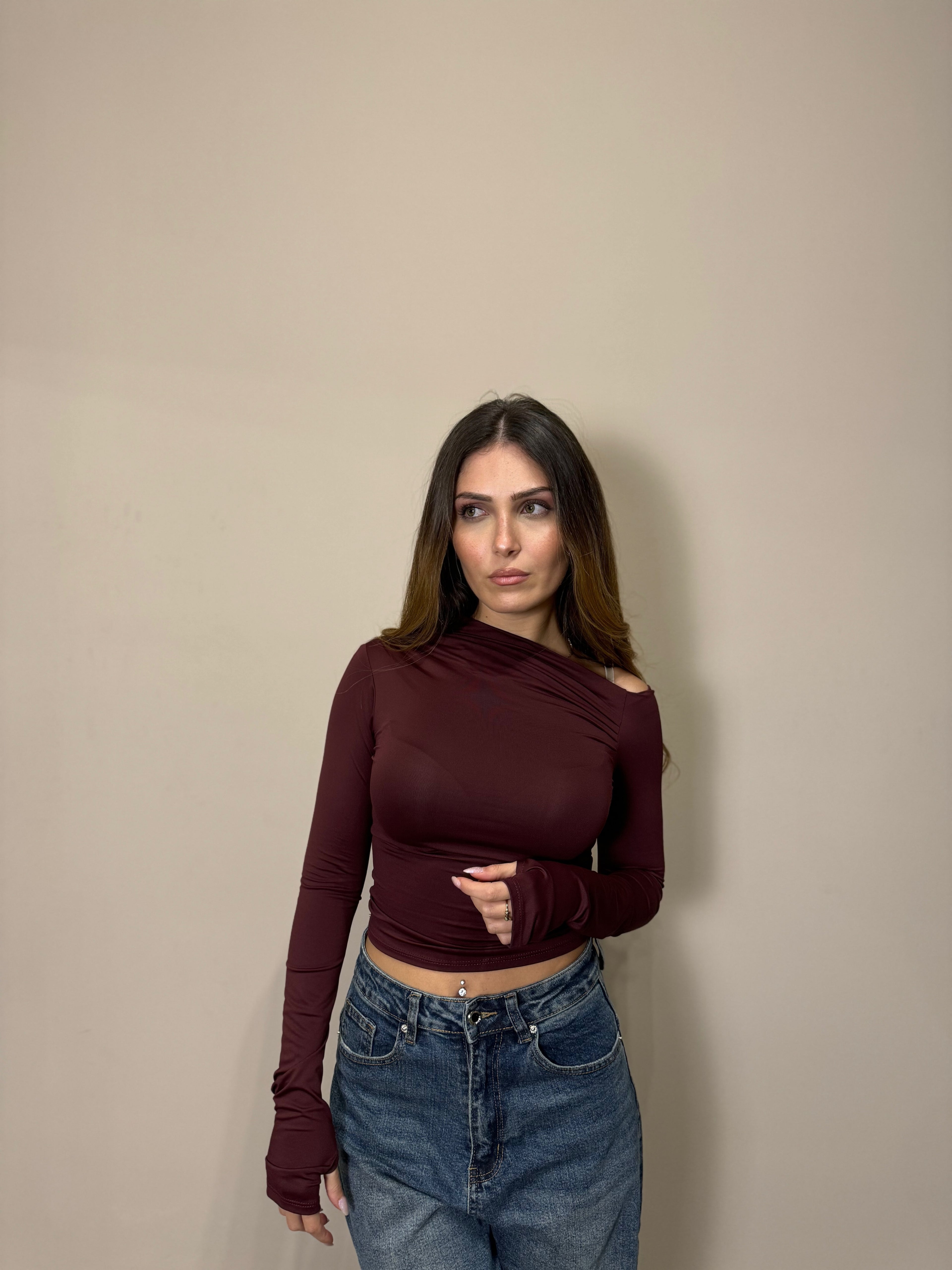 Maglia Emma bordeaux