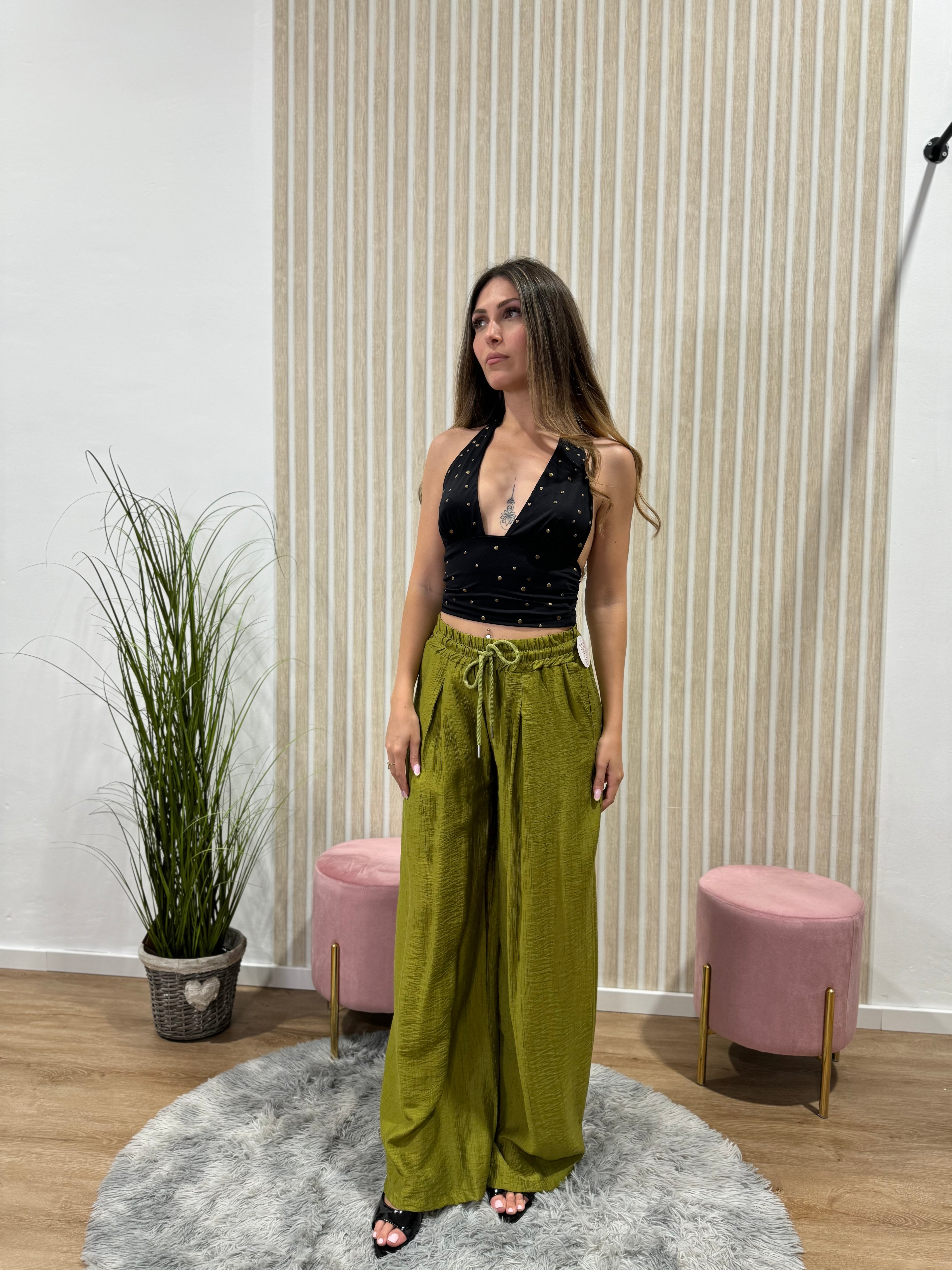 Pantalone Clelia lime