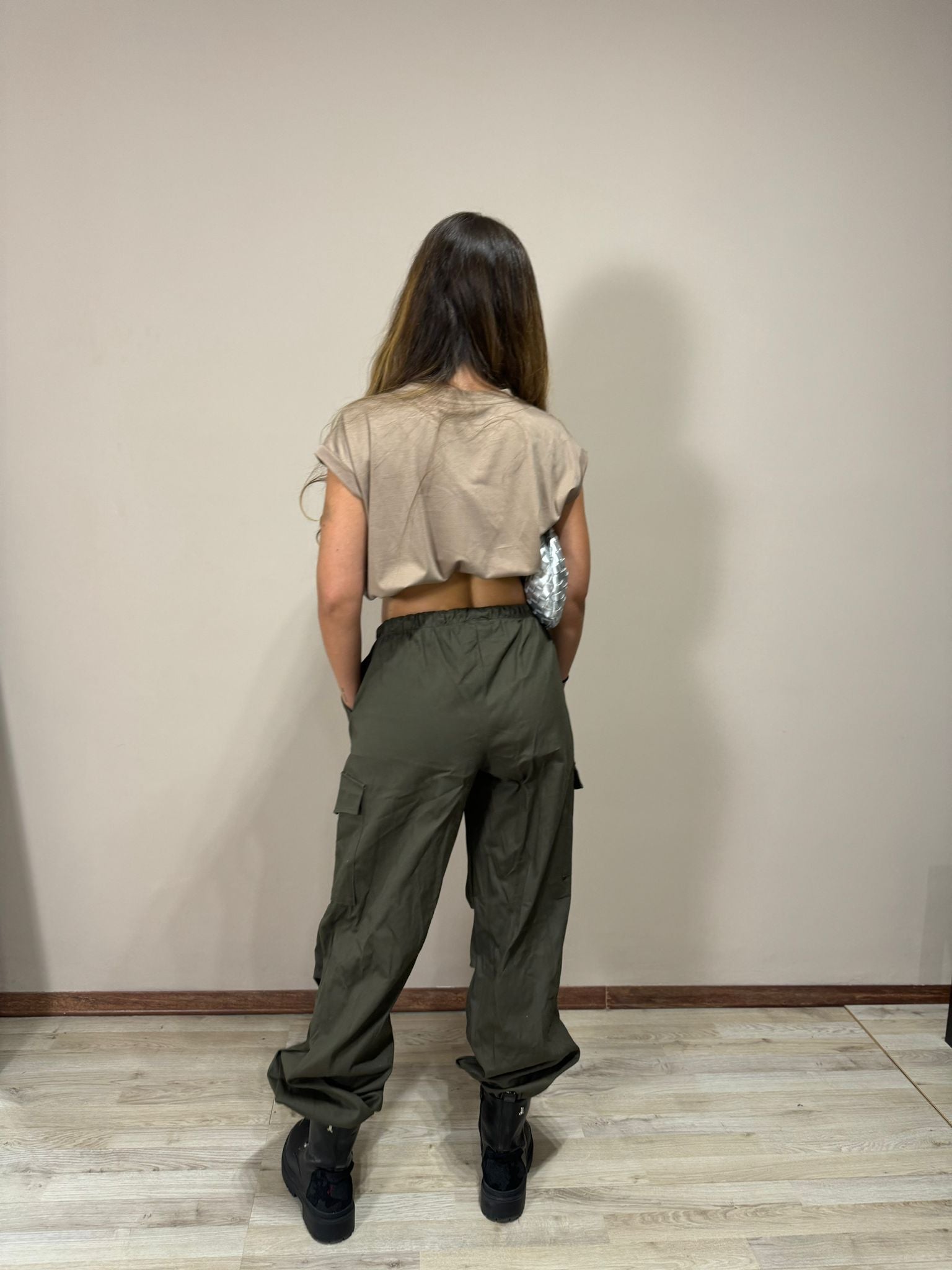 Pantalone Cargo Matilde verde militare