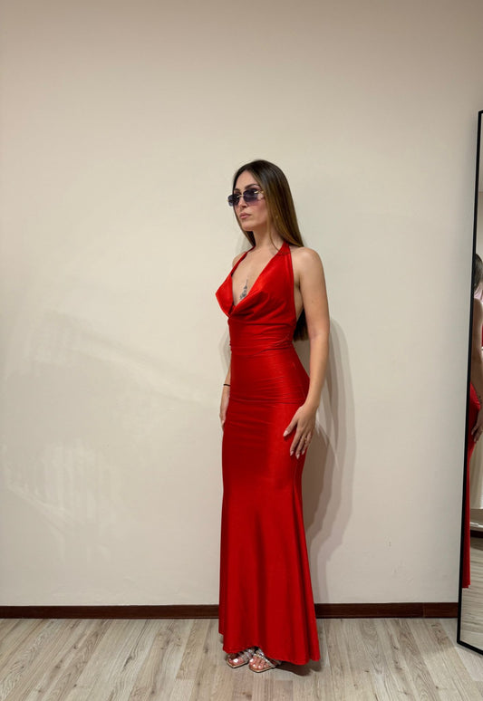 Abito Sydney rosso fuoco