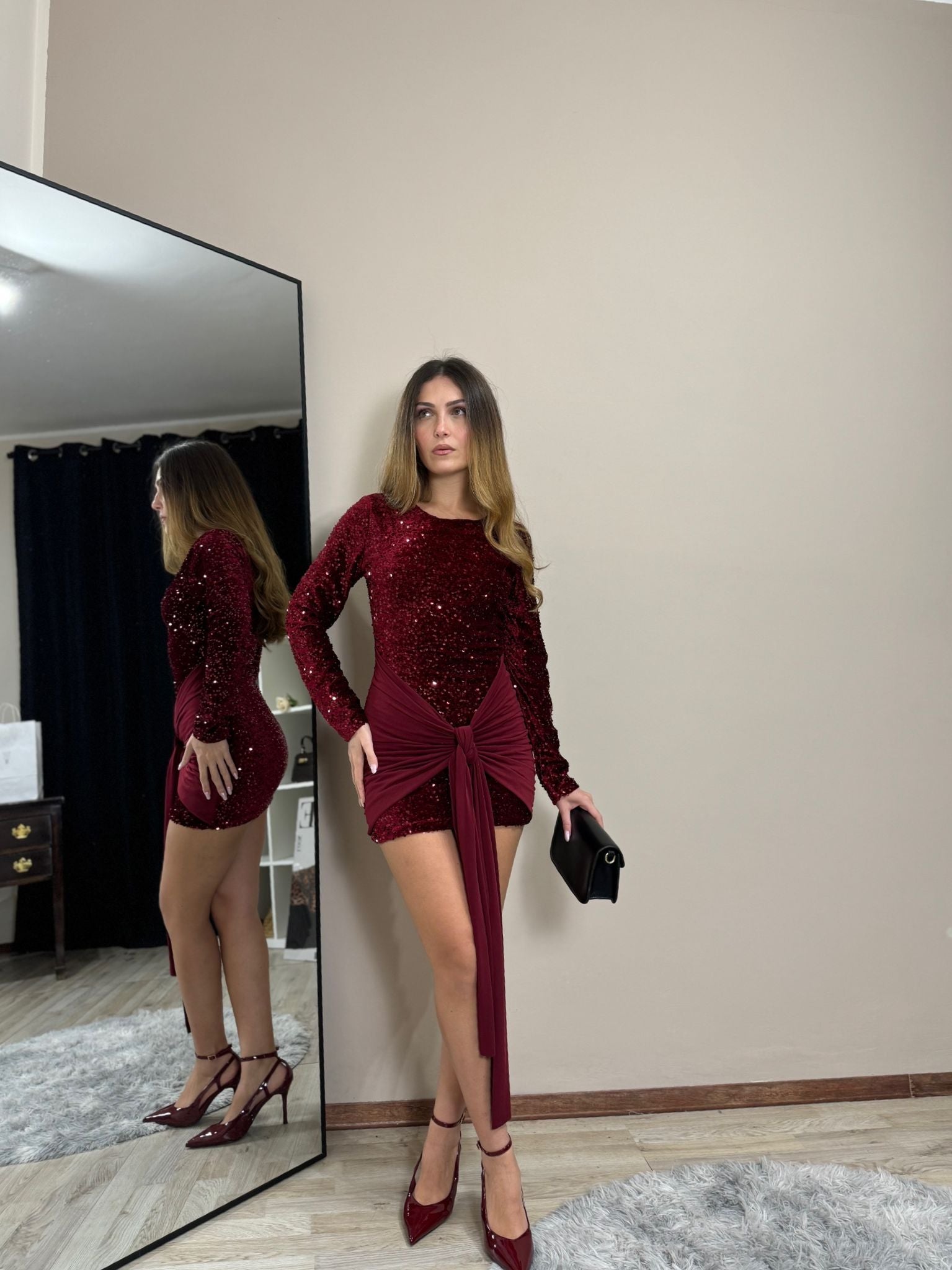 Abito Charlotte bordeaux