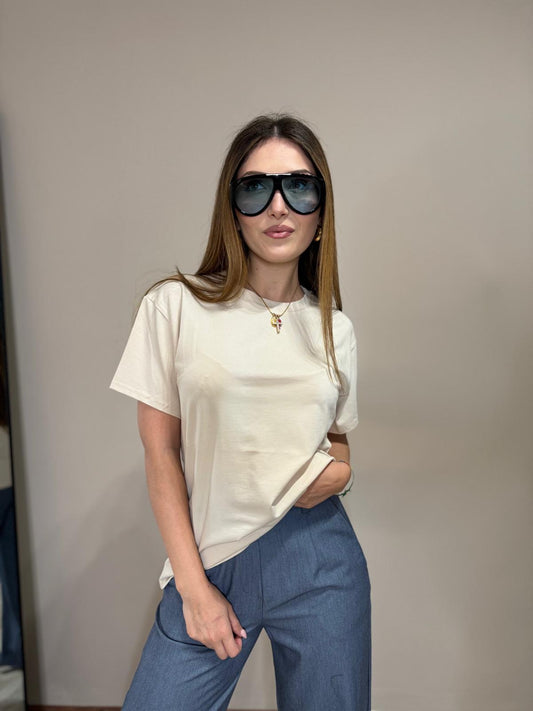 t-shirt m/c beige