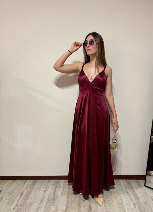 Abito Silvia borgogna