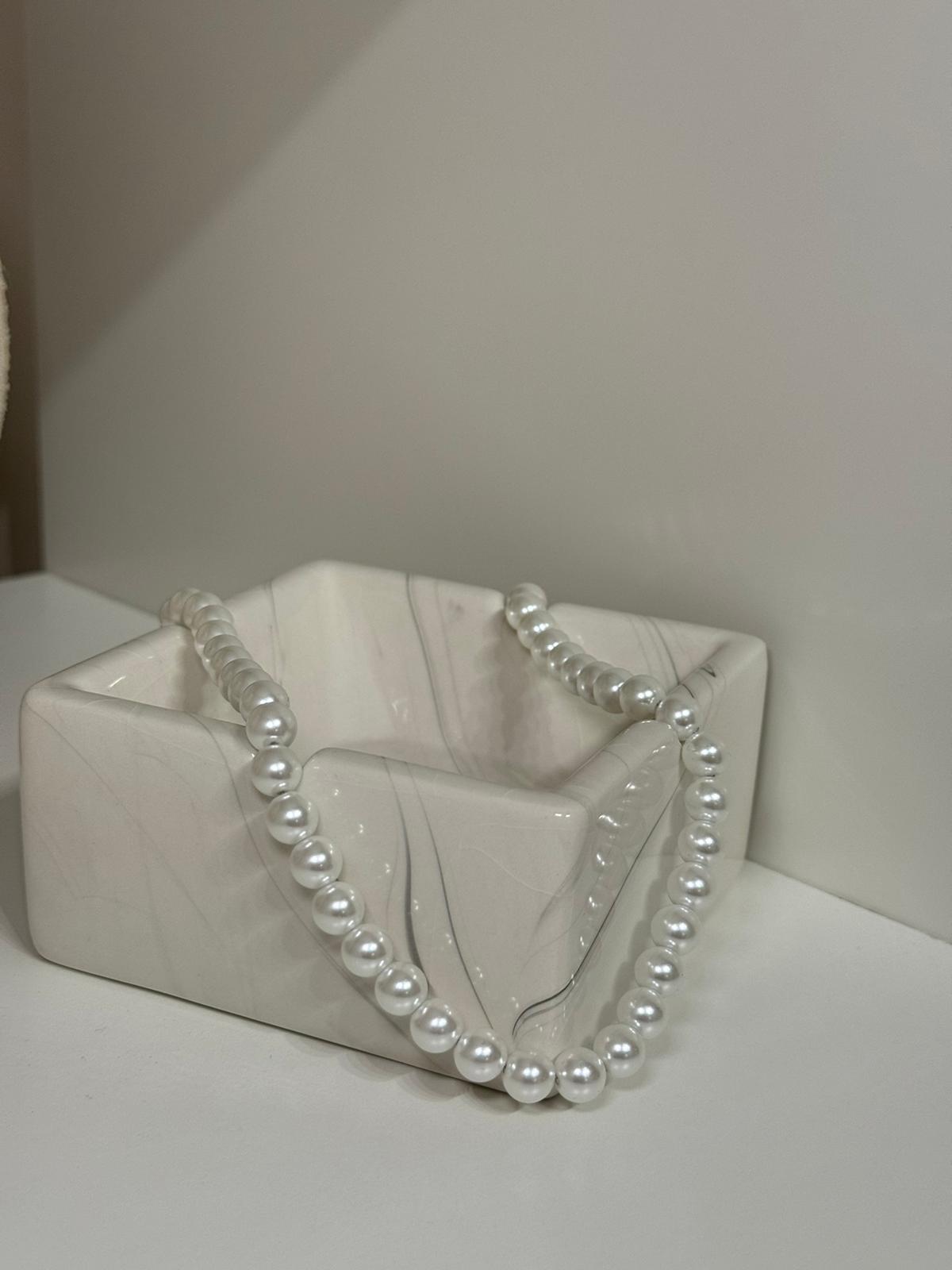 Collana girocollo perle.