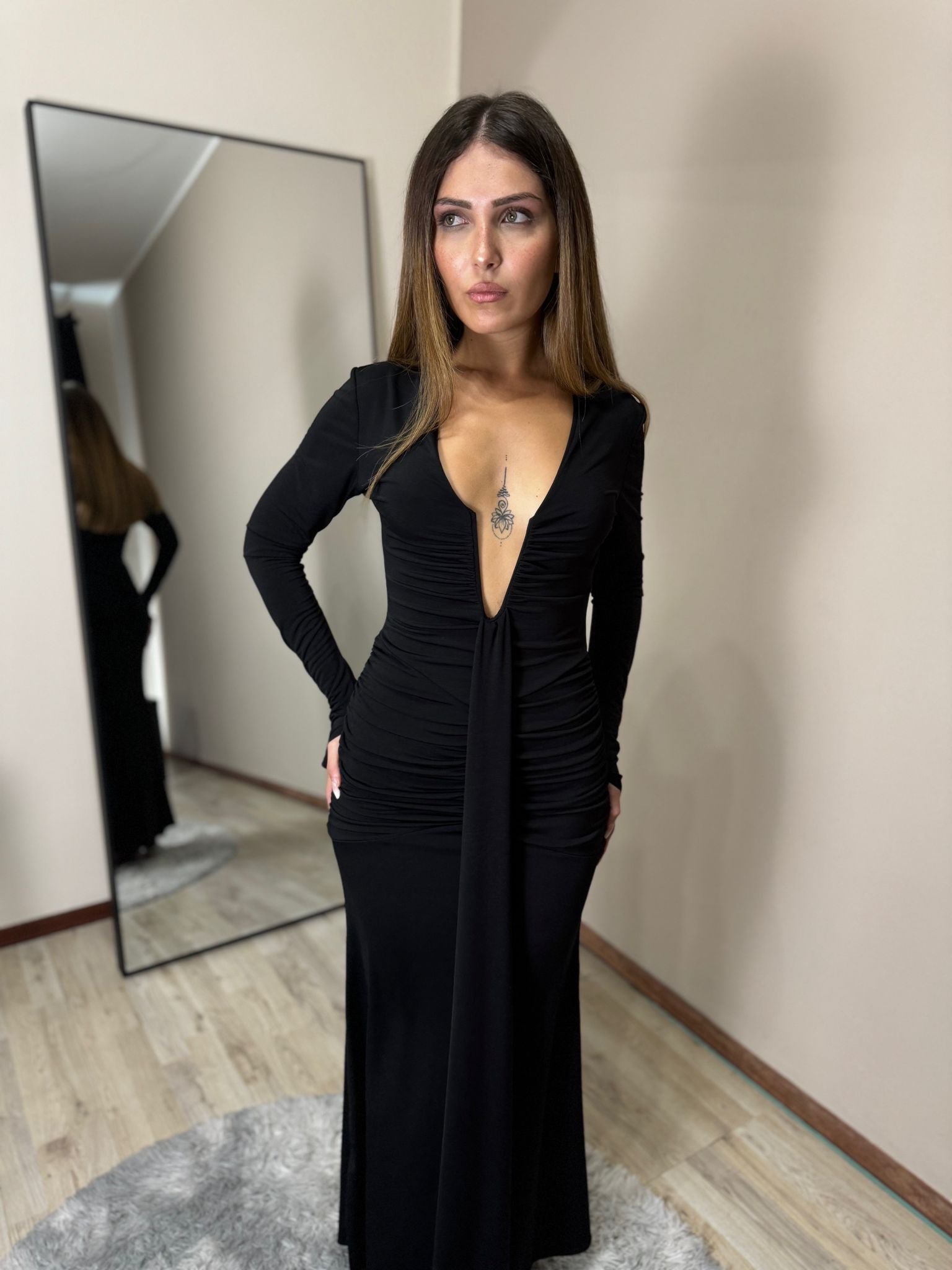 Abito Vicky m/lunga black