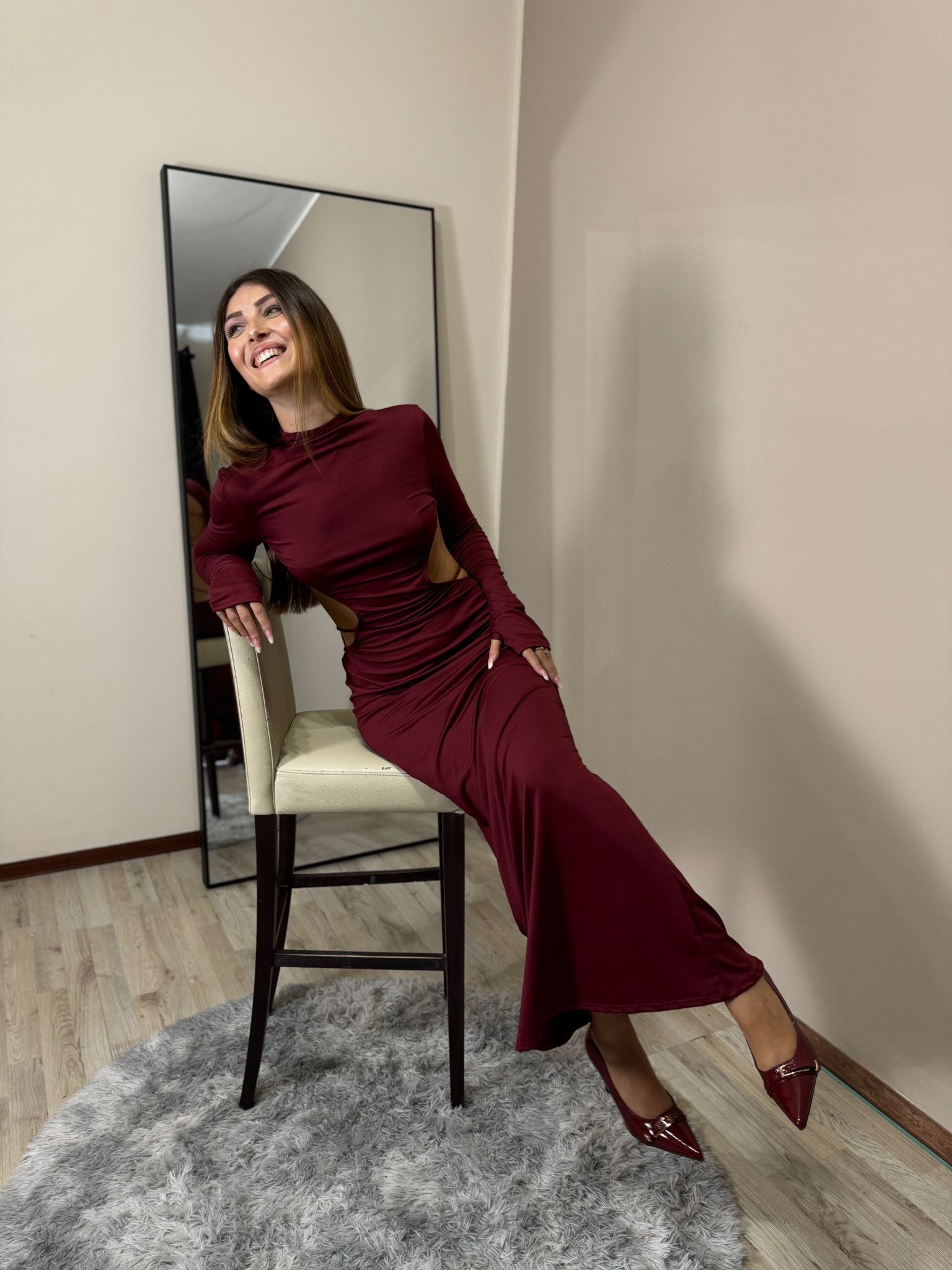 Abito Taylor bordeaux