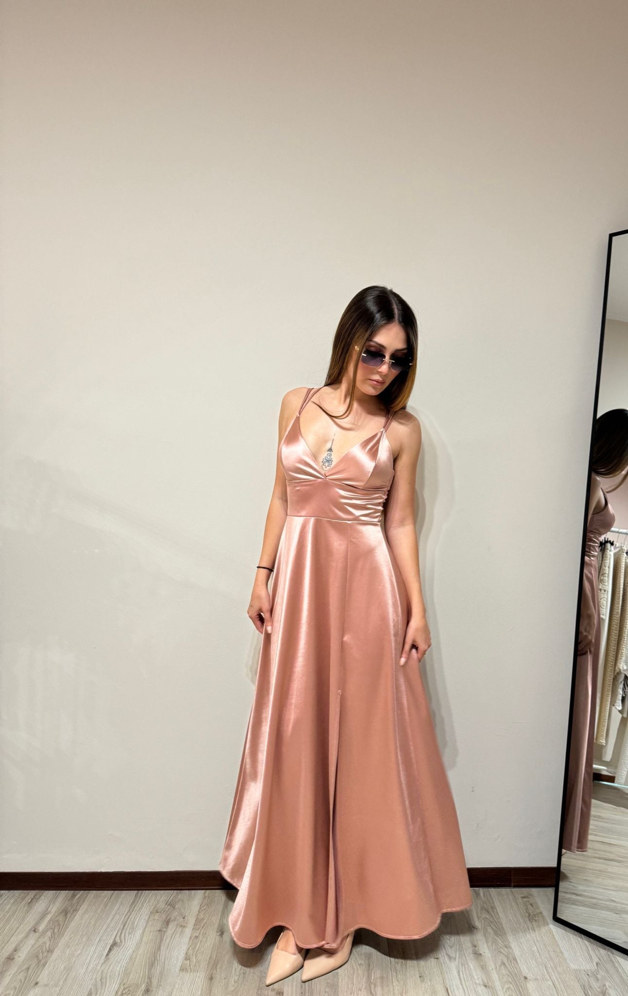 Abito Silvia rosa cipria