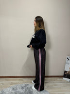 Pantatuta leopardato strisce rosa