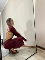 Abito Taylor bordeaux