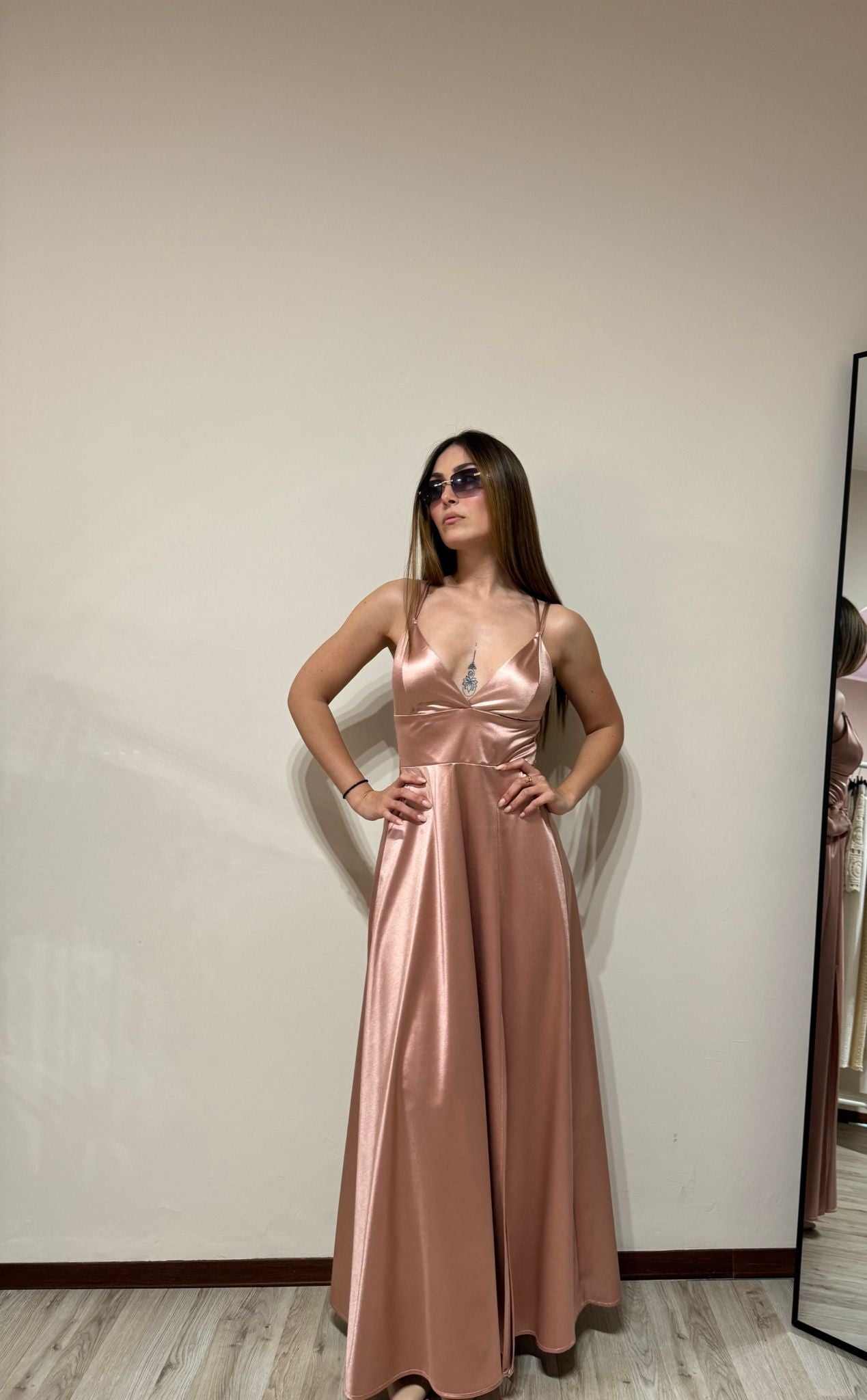 Abito Silvia rosa cipria