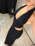 Abito Sasha pizzo nero