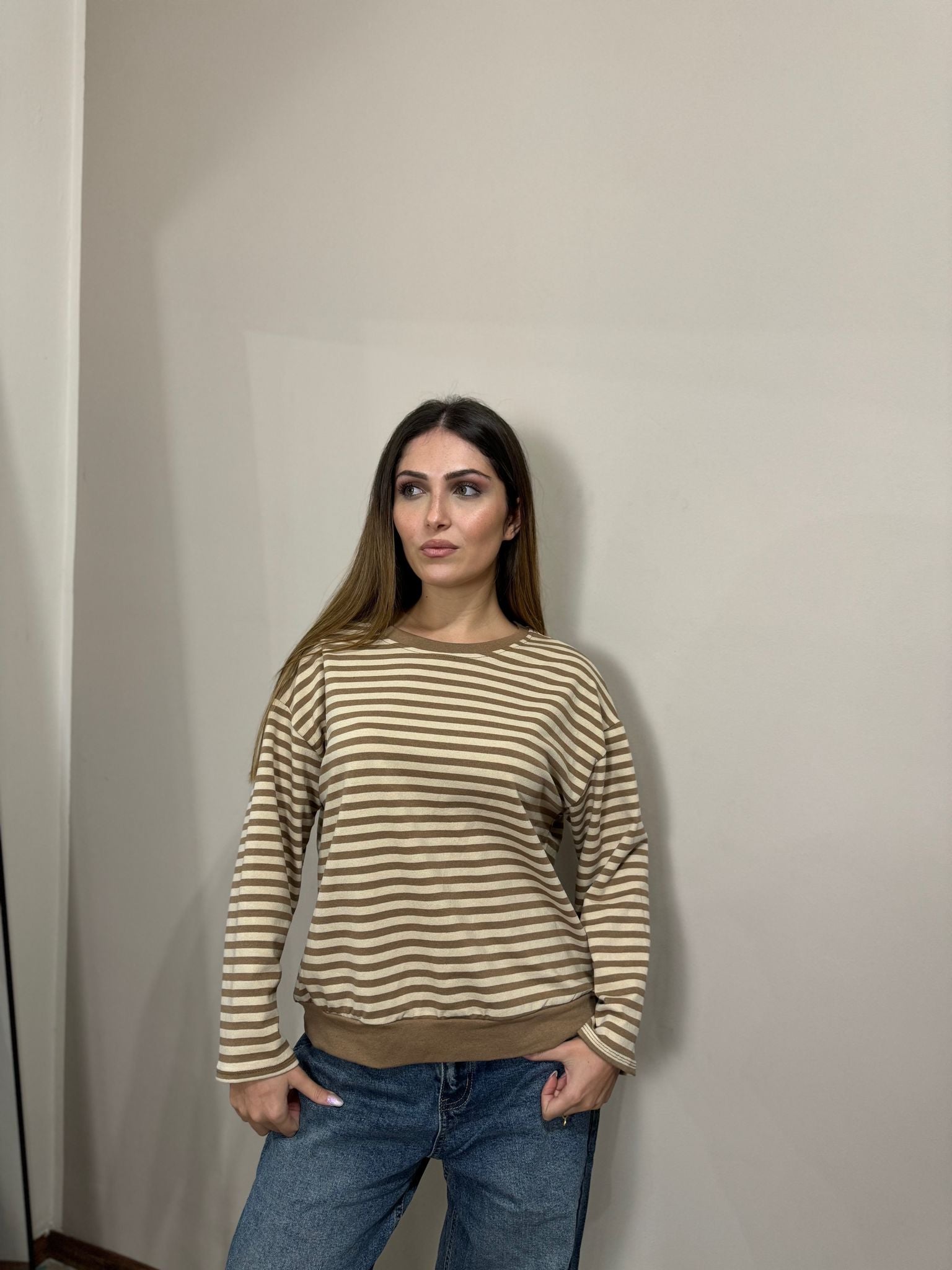 Maglia Gaia choco/crema