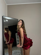 Abito Cecilia bordeaux